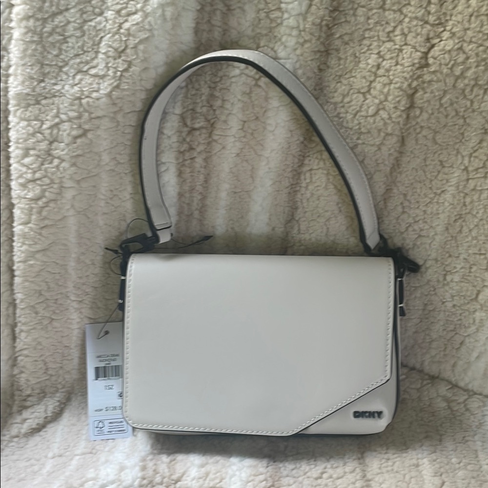 DKNY White Shoulder Bag bone white